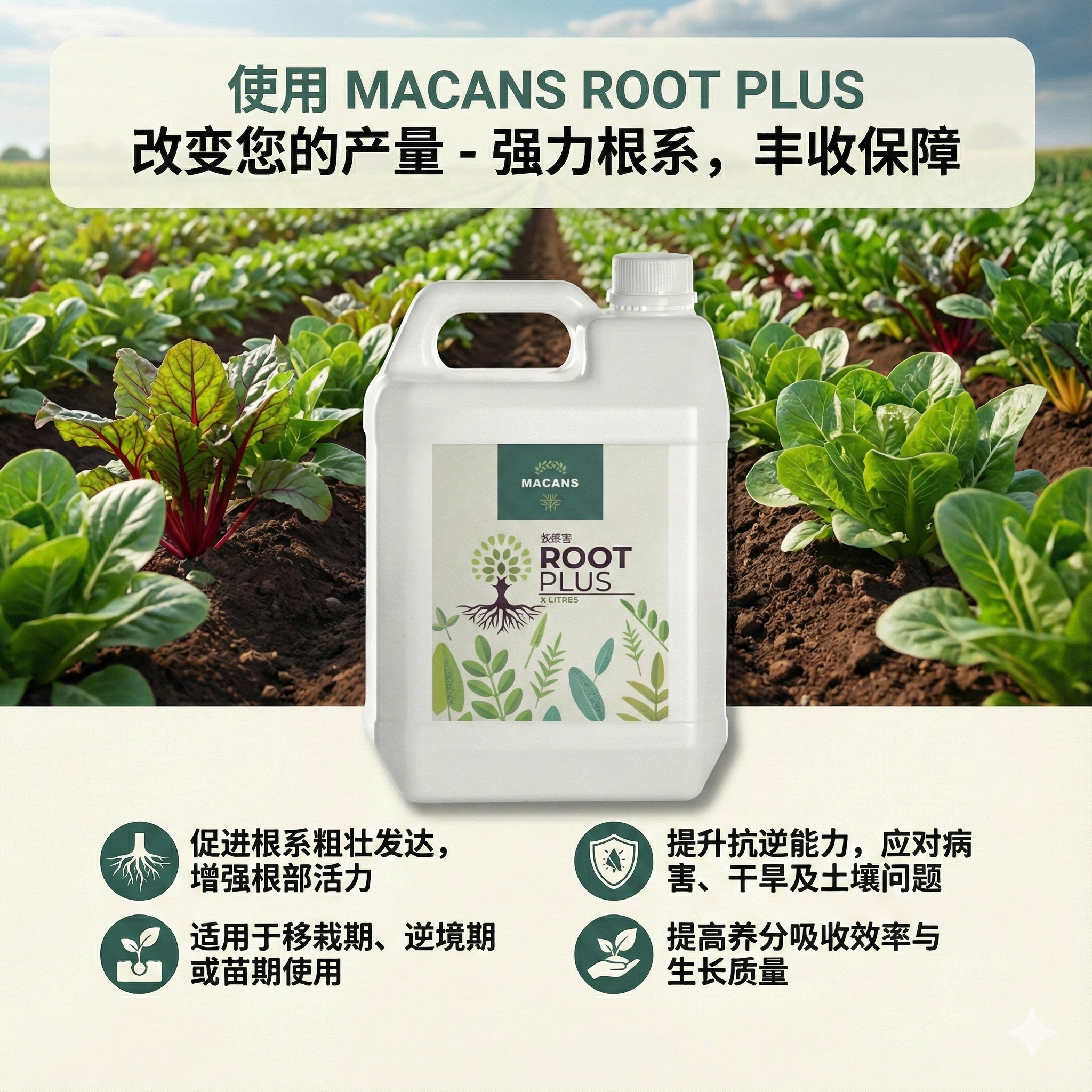 ROOTPLUS — Stimulates large, healthy, strong root growth